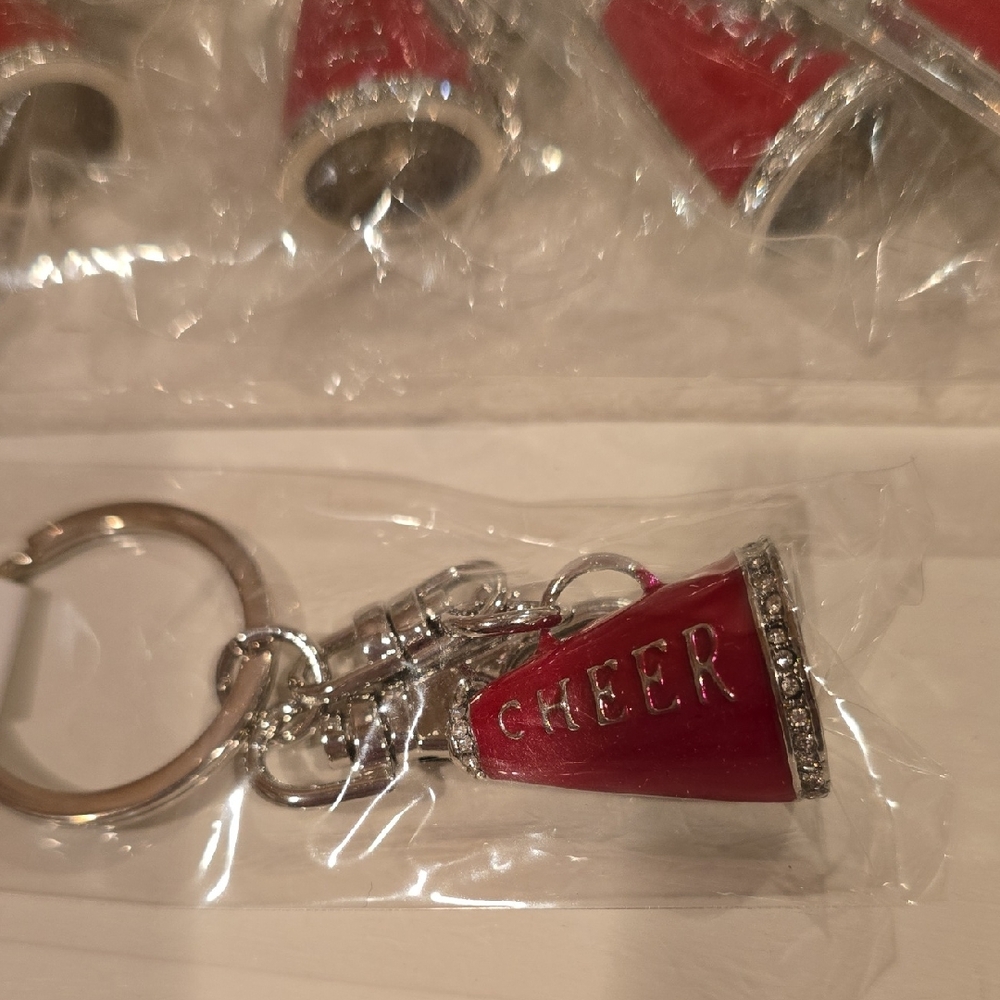 BULK Red Cheer Keychain 12 - Picture 1 of 4